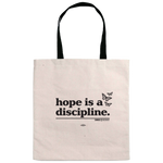 Hope is a discipline Natural Canvas Tote Bag