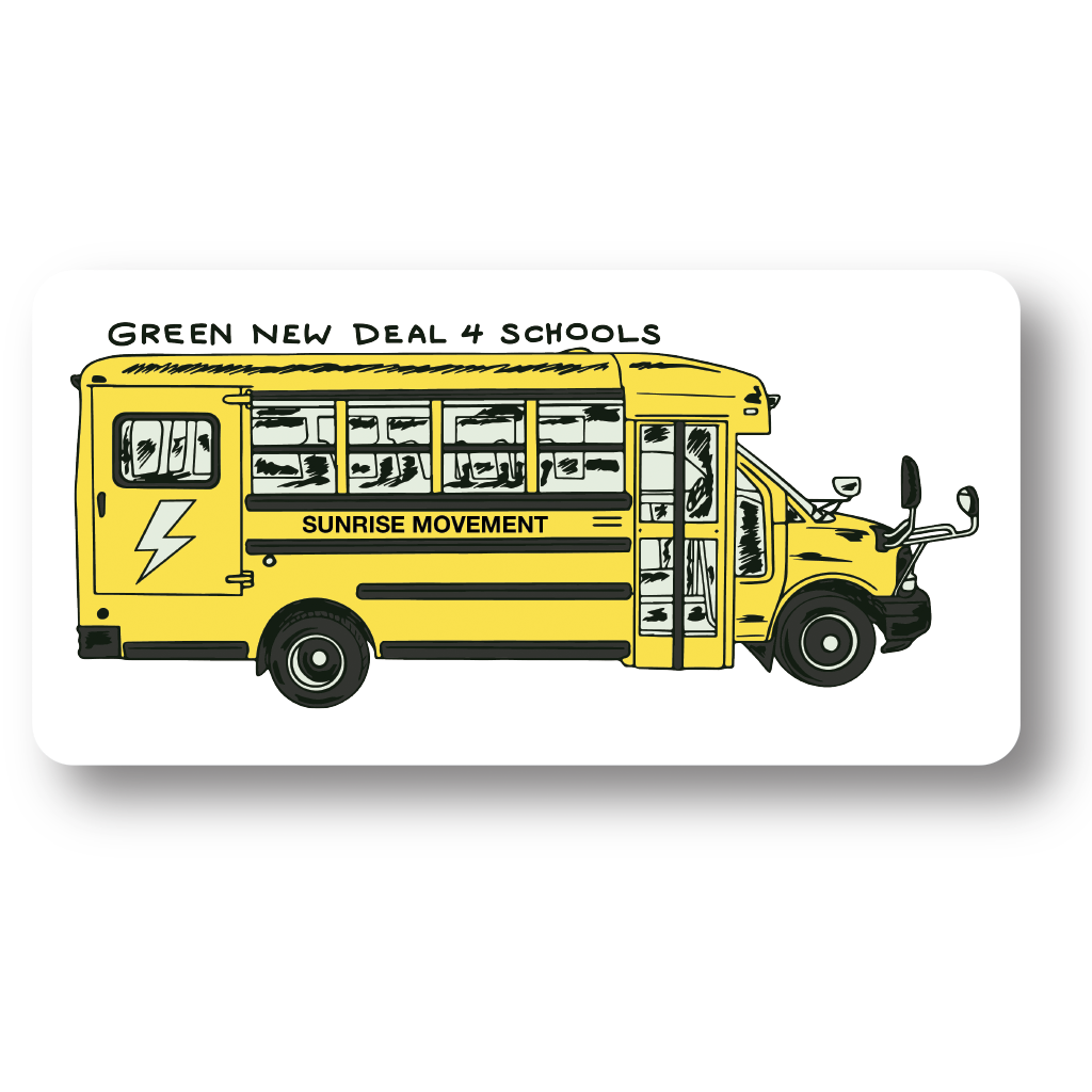 Green New Deal for Schools Stickers - 5 Pack