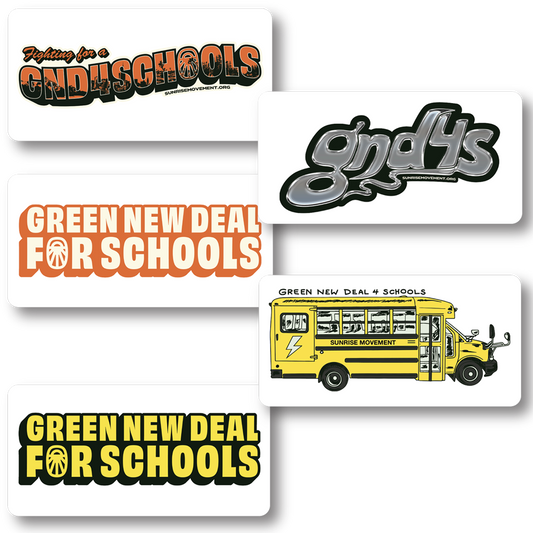 Green New Deal for Schools Stickers - 5 Pack