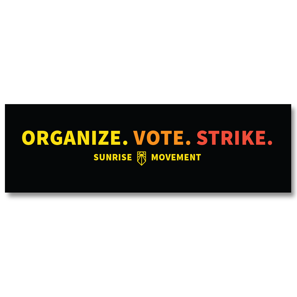Organize Vote Strike Bumper Sticker - now HALF PRICE!