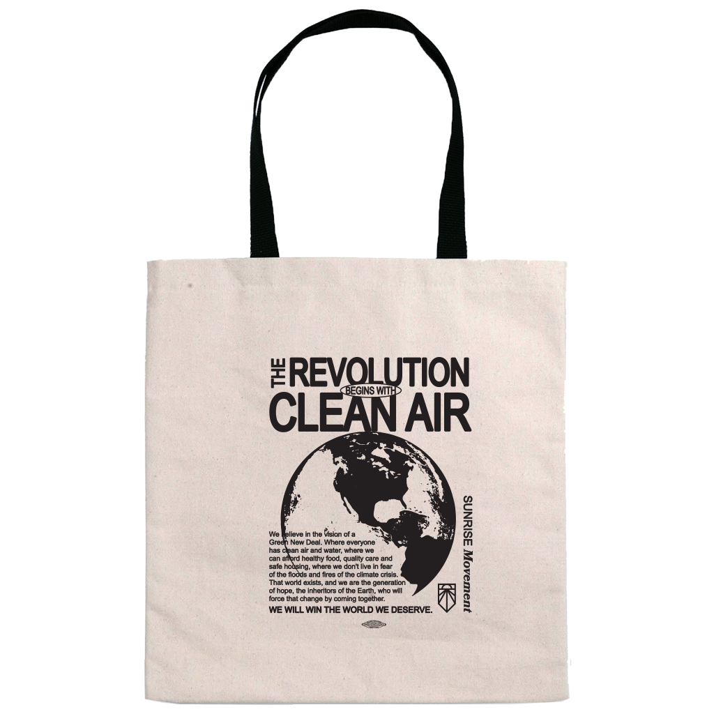 Revolution Clean Air Natural Canvas Tote Bag