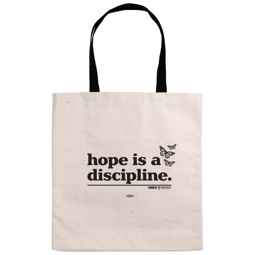 Hope is a discipline Natural Canvas Tote Bag